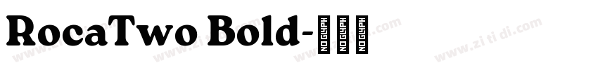 RocaTwo Bold字体转换